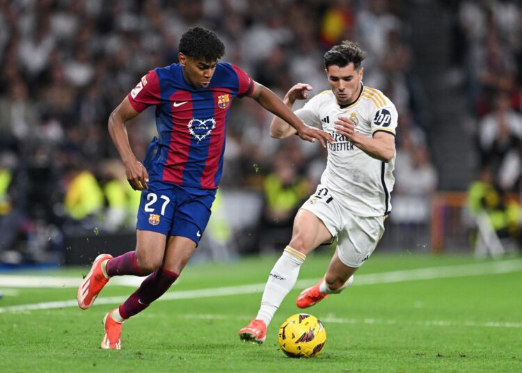 FC Barcelona and Real Madrid players in action during El Clásico ahead of their La Liga meeting on October 25, 2026.